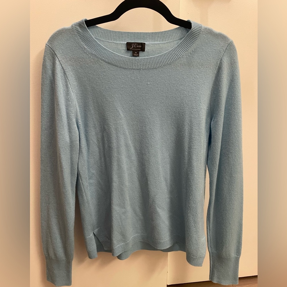 J Crew light blue cashmere sweater
